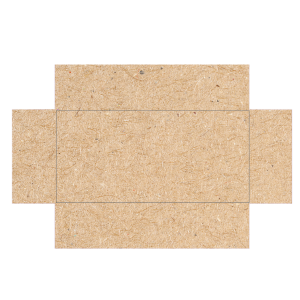 Caixa para barra de Chocolate até 90g - Papelão cinza 1.9 - Cortado à laser - Sem acabamento Papelão Cinza 1.9     