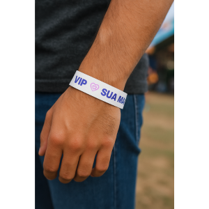 Pulseira para Eventos Personalizada Sintético 20x240mm 4x0  Sem Enobrecimento 
